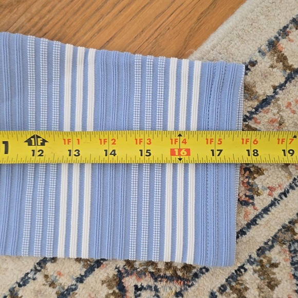 LIZ CLAIBORNE BRAND WOMEN'S BLUE & WHITE STRIPES 3/4 SLEEVES TOP SIZE LARGE - Picture 16 of 16